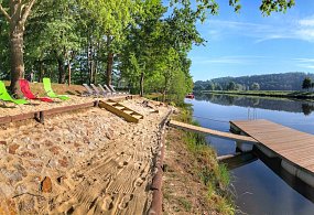 Beach and swimming pier
