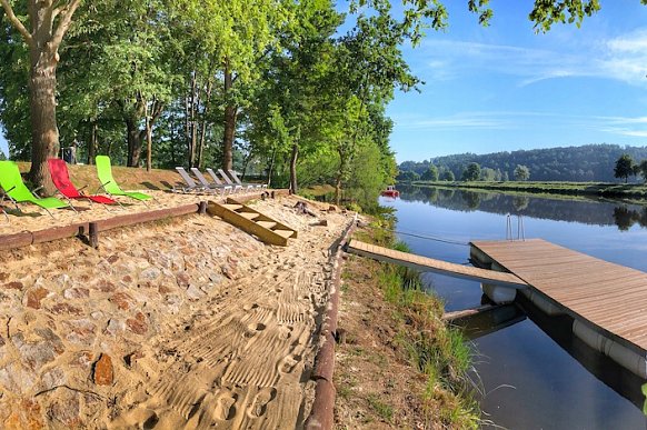 Beach and swimming pier